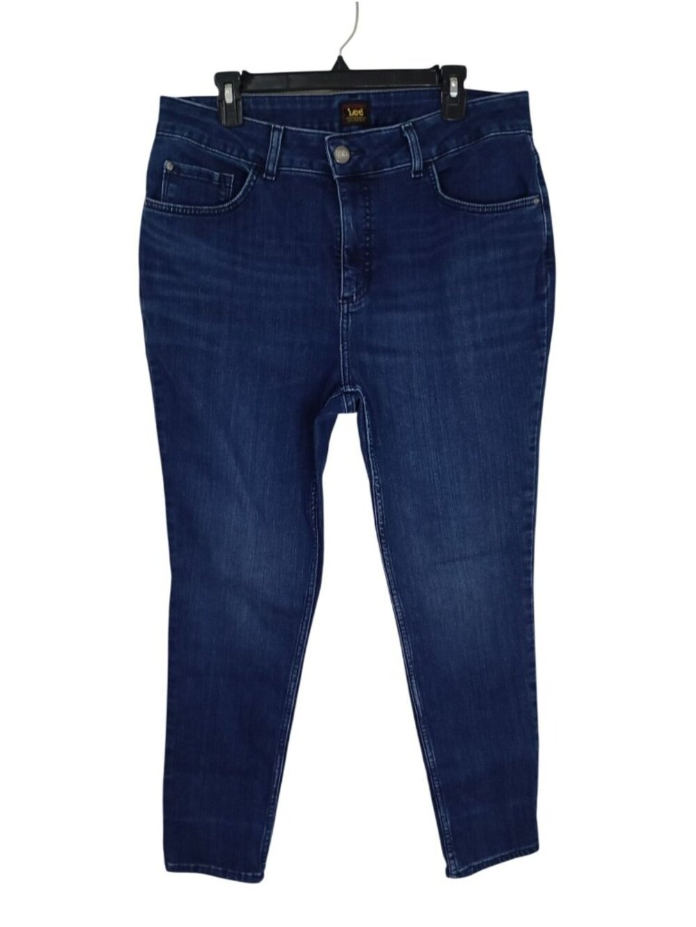 Lee Womens Dark Wash Denim Jeans Size 18W Cotton Blend Stretch Fabric